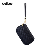odbo 菱格 真皮 手抓包  軟皮