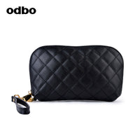 odbo 菱格 真皮 手抓包  軟皮