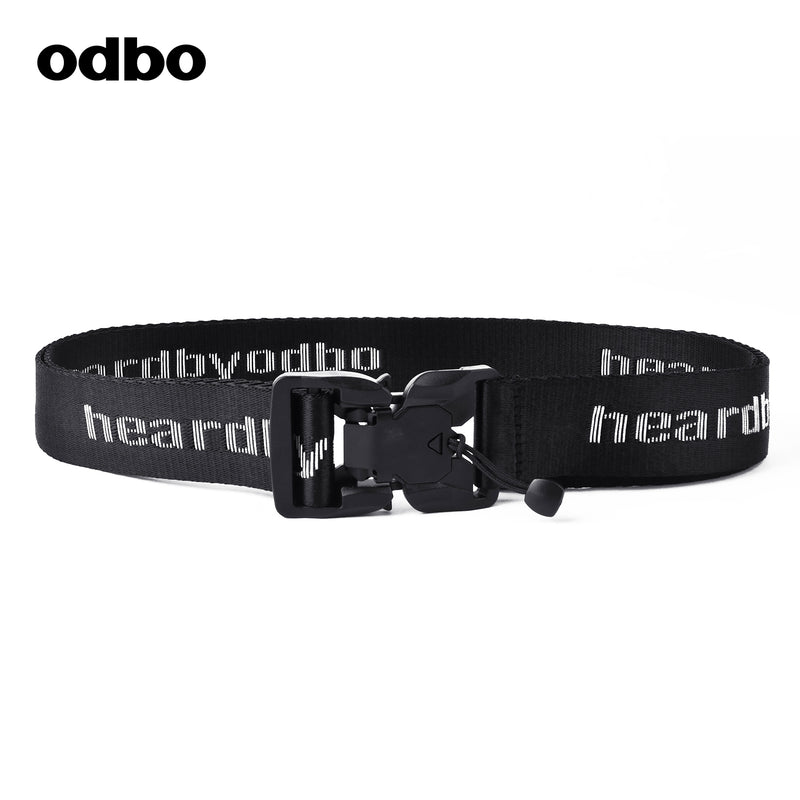 Heardbyodbo潮牌logo提花編織腰帶女夏新品磁吸卡扣式裝飾男酷