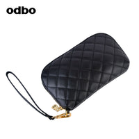 odbo 菱格 真皮 手抓包  軟皮